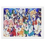美少女戦士セーラームーン 5Dダイヤモンドペインティングキット手作りダイヤモンドアートダイヤモンド刺繡キット壁飾りダイヤモンドパズル DIY・手作り絵画手芸 ダイヤモンド塗装 操作簡単 初心者 方形ドリル 30cm*40cm