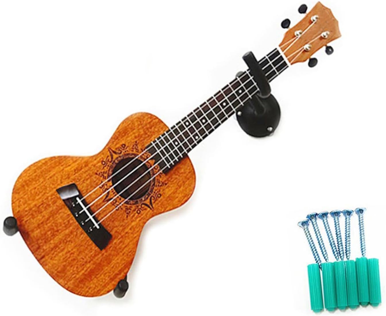 Ciieeo Guitar Hanger Hook Wall Mount Holder for Electric Guitar Ukulele and Violin Storage Wood-Compatible Hook for Music Instrument Wall Hanging image 3