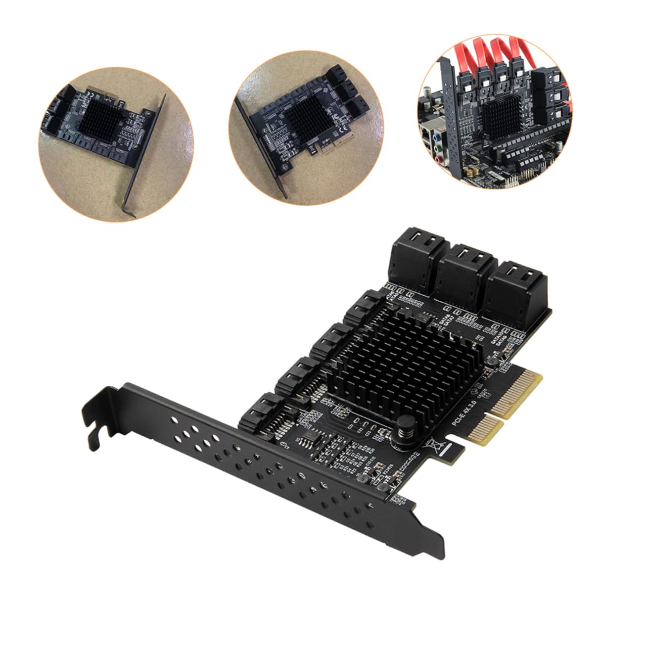 Scheda Controller 3.0 a 10 Porte Pcie X4 per Hard Disk