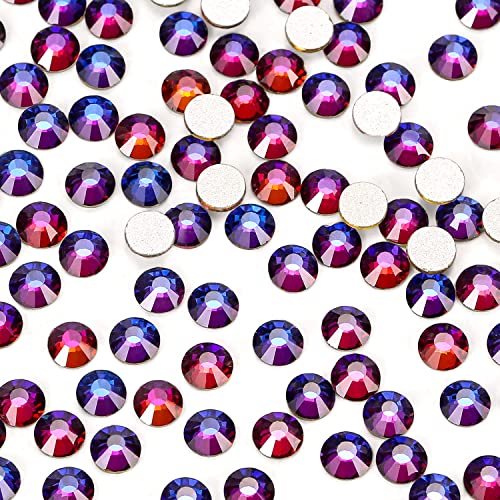 1440Pcs Flat Back Glass Rhinestones for Bedazzling(3.0mm,Blue Blaze)