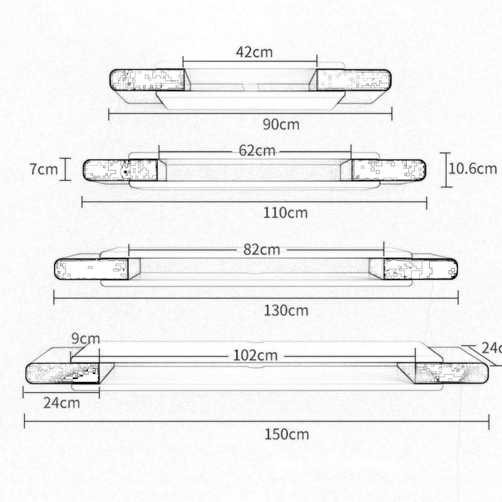 Mensola galleggiante da parete per TV a parete per lettore DVD/Blu-ray, con supporto per TV satellitare, cavo da 150 cm