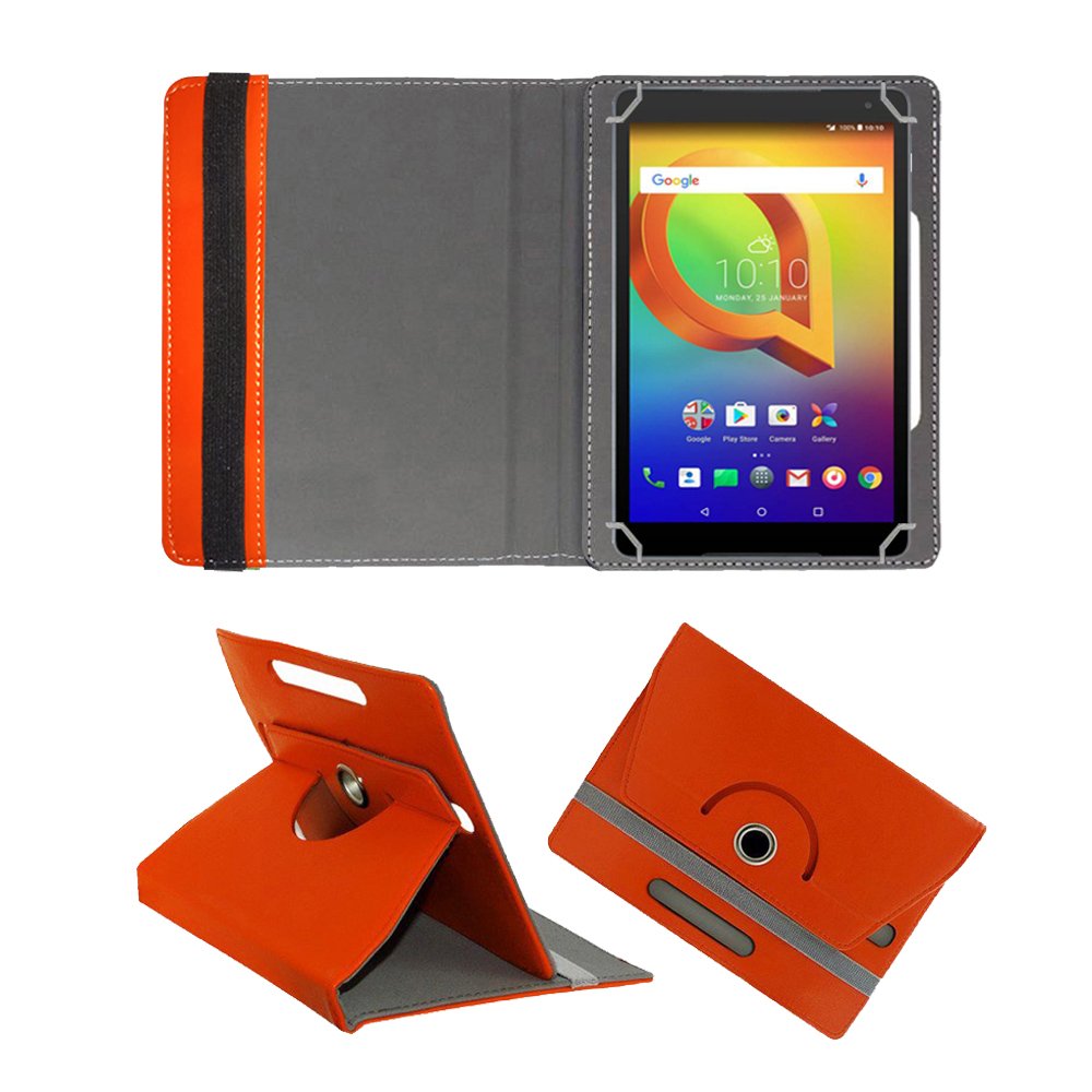 Fastway Rotating 360° Leather Flip Case Cover for Alcatel A3 10 (Volte) 16 GB 10.1 inch with Wi-Fi+4G Tablet Orange (B07DJC3S55) Amazon Price History, Amazon Price Tracker