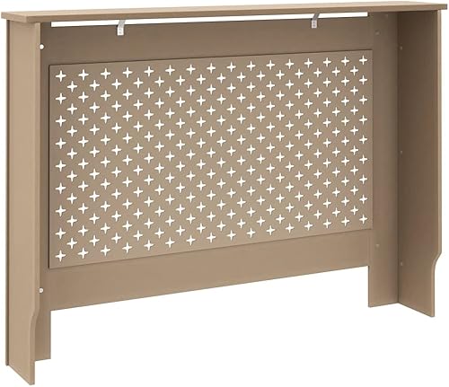 Miniatura 25 de 2 piezas de MDF para el hogar, calentador de sala de estar, soporte lateral para calefacción, cubierta de radiador, estante de gabinete de