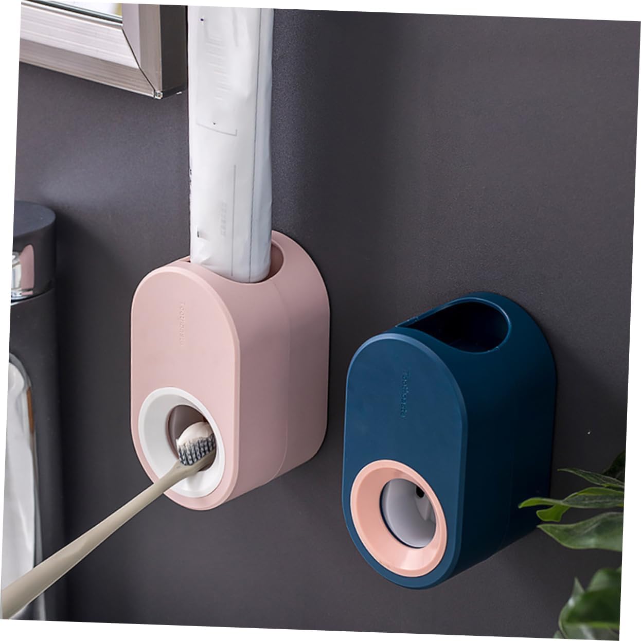 2pcs Bathroom Shelves Over Toilet Organizer Decorations Toothpaste Dispenser Squeeze Stands