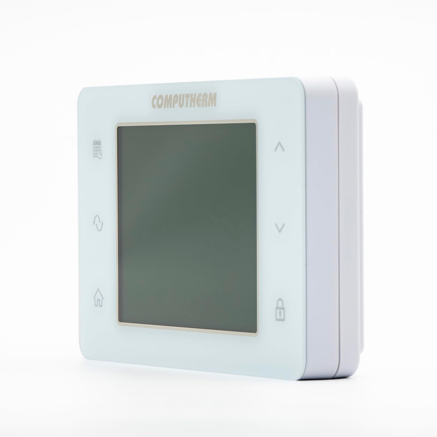 Diagram of the COMPUTHERM Q20 thermostat display with labels indicating each element's function.