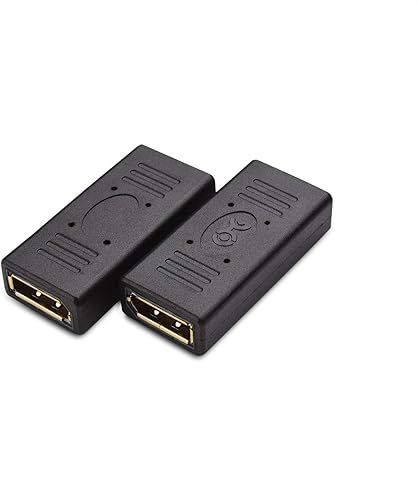 Cable Matters Paquete de 2 acopladores DisplayPort a DisplayPort, adaptador de puerto de pantalla hembra a hembra, acoplador DP a DP