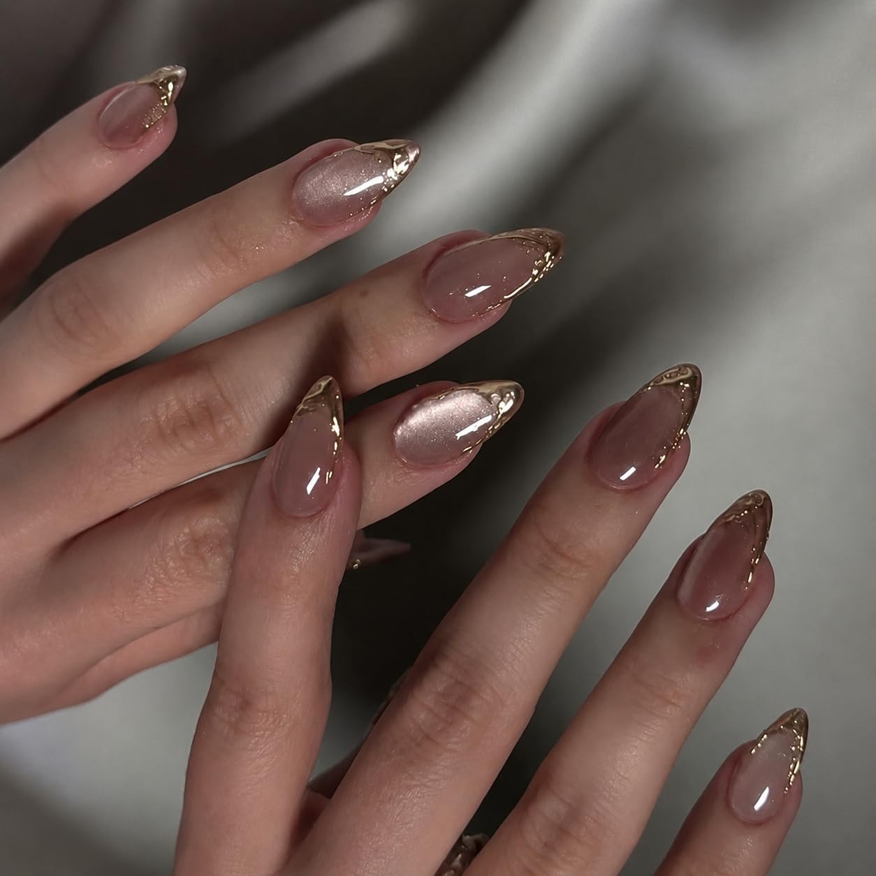 24 Pcs Press On Nails, Short Fake Nails, Artificial Nails for Women Nails Extension Kit with Nail Stickers (Wine Glow)-picture-44