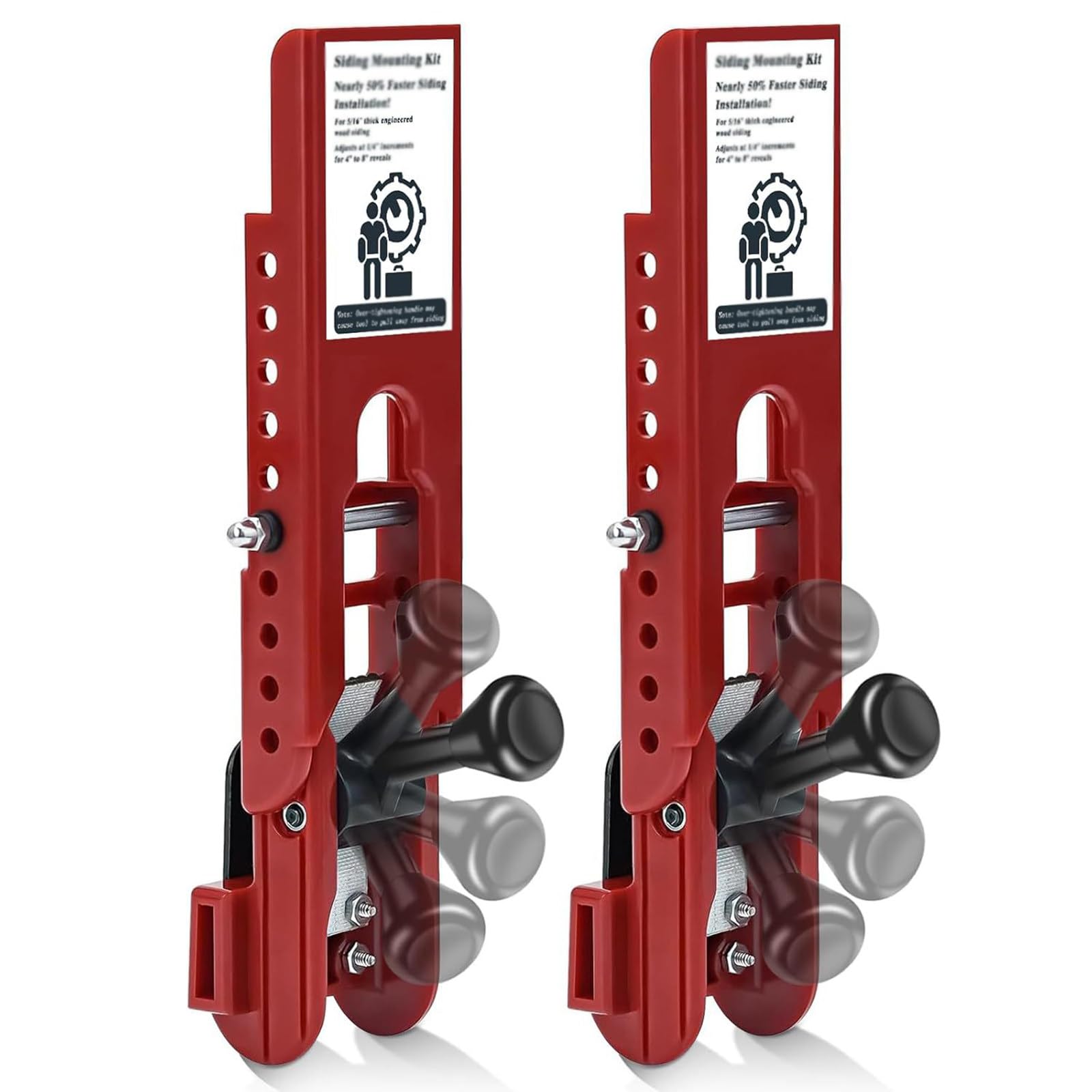 Herramientas De InstalacióN De Revestimiento, Kit De Montaje De Revestimiento Gecko Para Revestimiento De Fibrocemento De 5/16", Con Marcos Ajustables, Calibre Para Muebles, Paquete De 2,Red