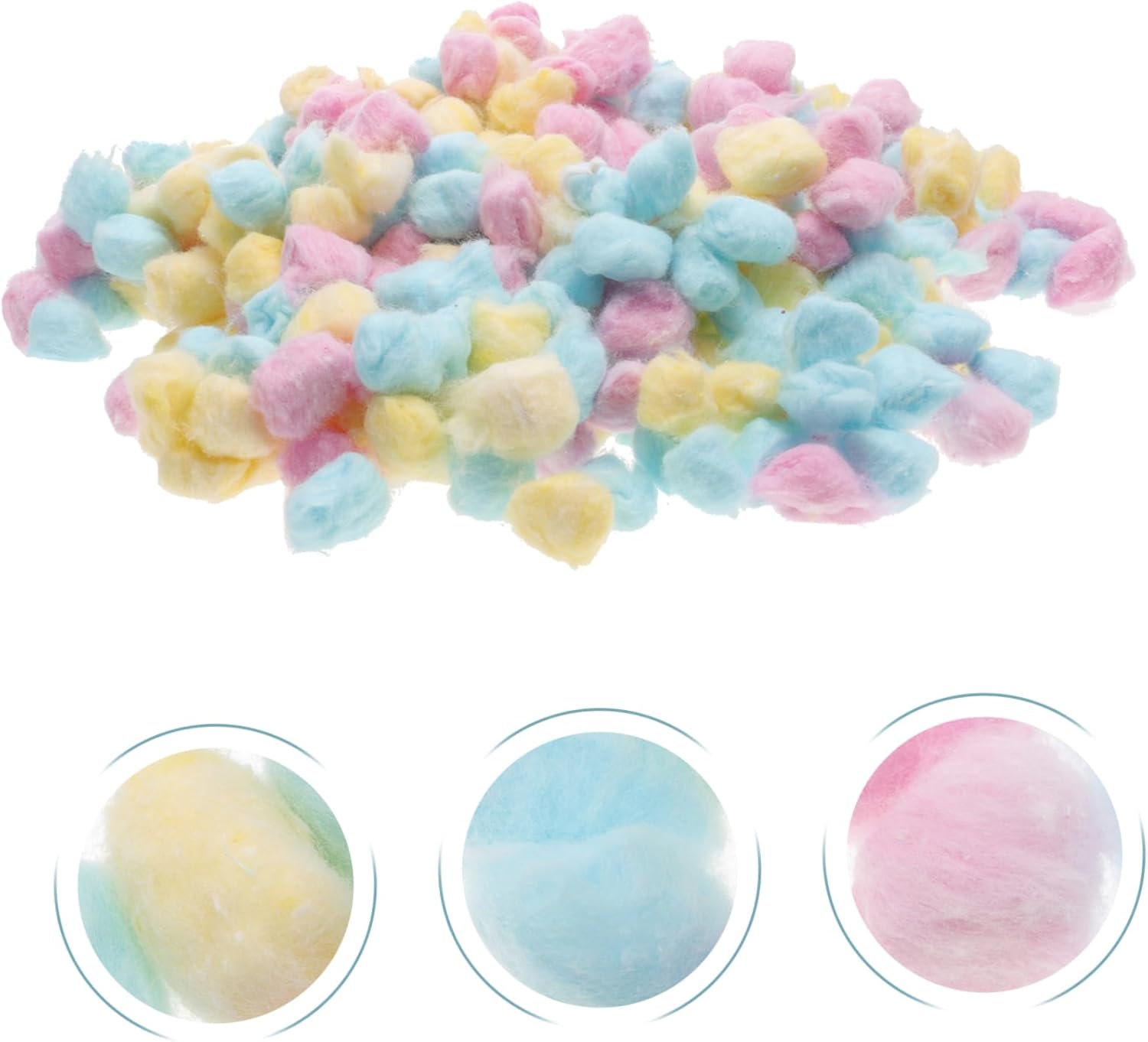 Small Colored Cotton Balls for Face Washing Pack of Soft Absorbent Hypoallergenic Cotton Balls Pink for Gentle Skin Care and Crafting