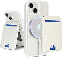 Vista 15 de Havaya Magsafe - Funda tipo cartera para iPhone 14 Pro Max, compatible con tarjetero para mujeres y hombres, 2 en 1, desmontable, magnética, a