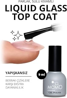 MOMO professional Kalıcı Oje İçin Liquid Glass Top Coat 9 ml