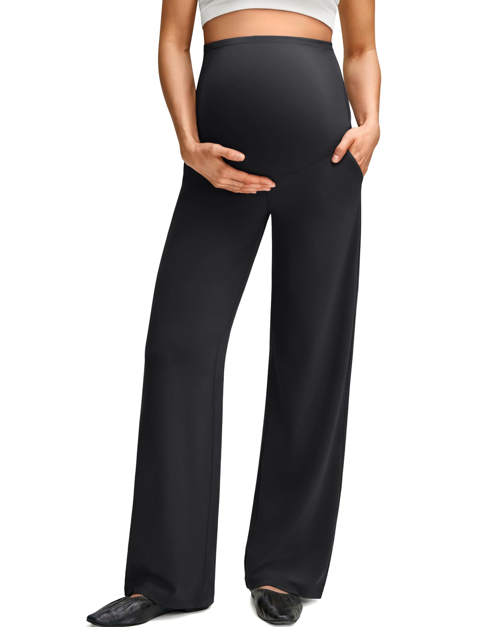 G4Free BareFeel Maternity Pants Over the Belly Pregnancy Trousers for Work
