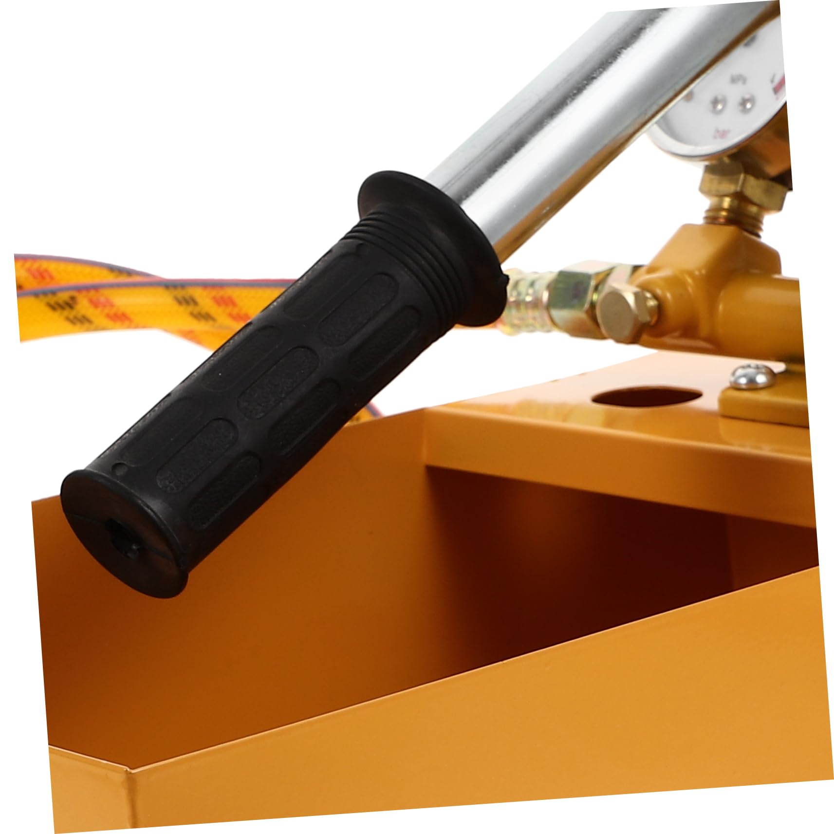 BESTYASH Pompa Idraulica Manuale per Test Pressione 40kg, Tester di Pressione per Acqua e Olio, Alluminio e Rame, Quadrante Grande, Lettura Chiara Colore Casuale Stile Casuale