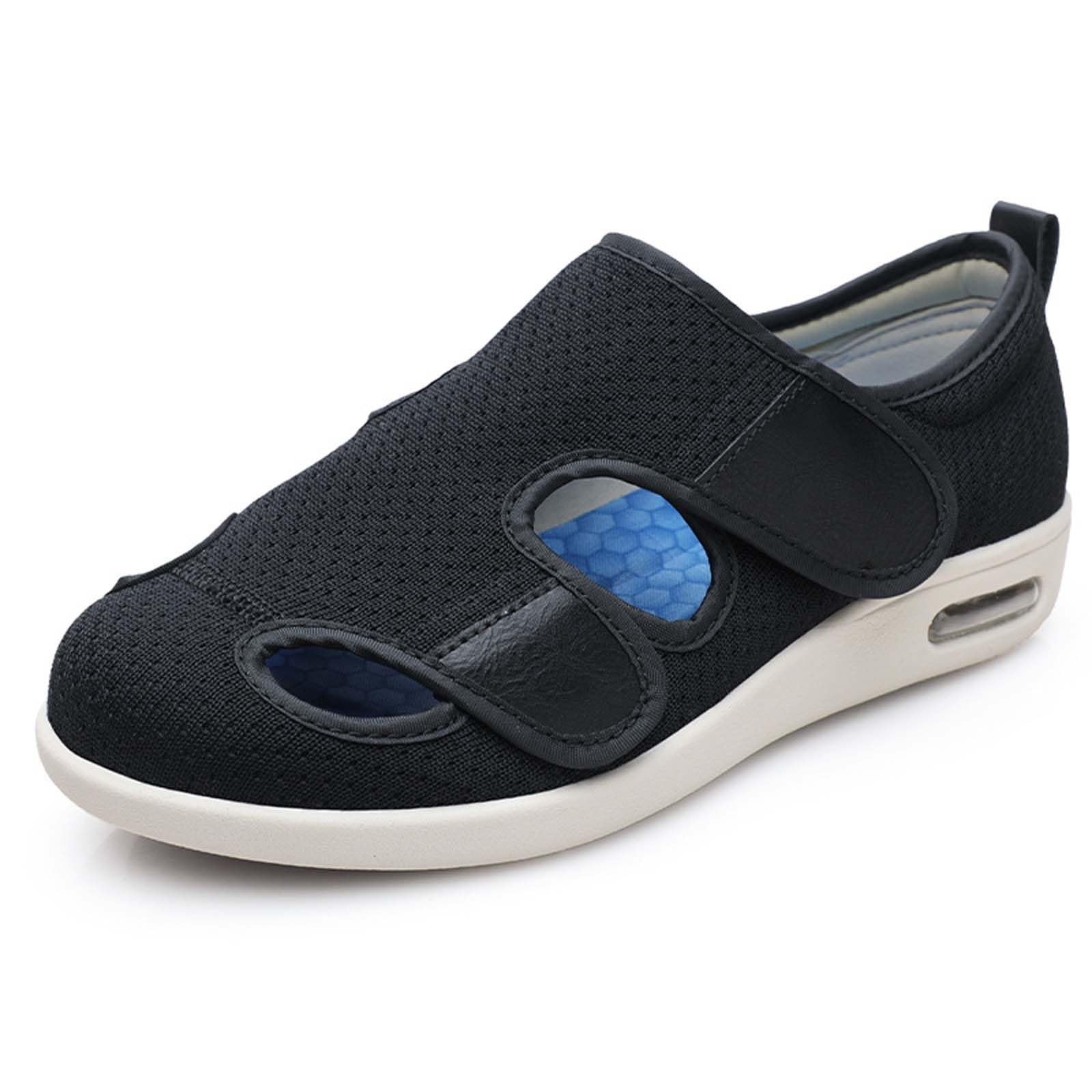 Buty dla diabetyków, buty o bardzo szerokiej szerokości Kobiety Mężczyźni, buty medyczne na opuchnięte stopy, ortopedyczne buty dla diabetyków z pianką zapamiętującą kształt Regulowane buty do chodzen