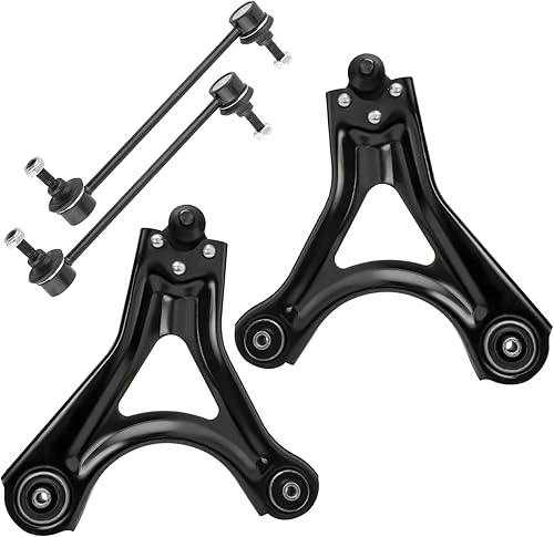 Miniatura 220 de Detroit Axle - Kit de brazos de control delanteros de 4 piezas para Nissan Cube 2009-2014, Nissan Versa 2007-2012 2 brazos de control inferiores con