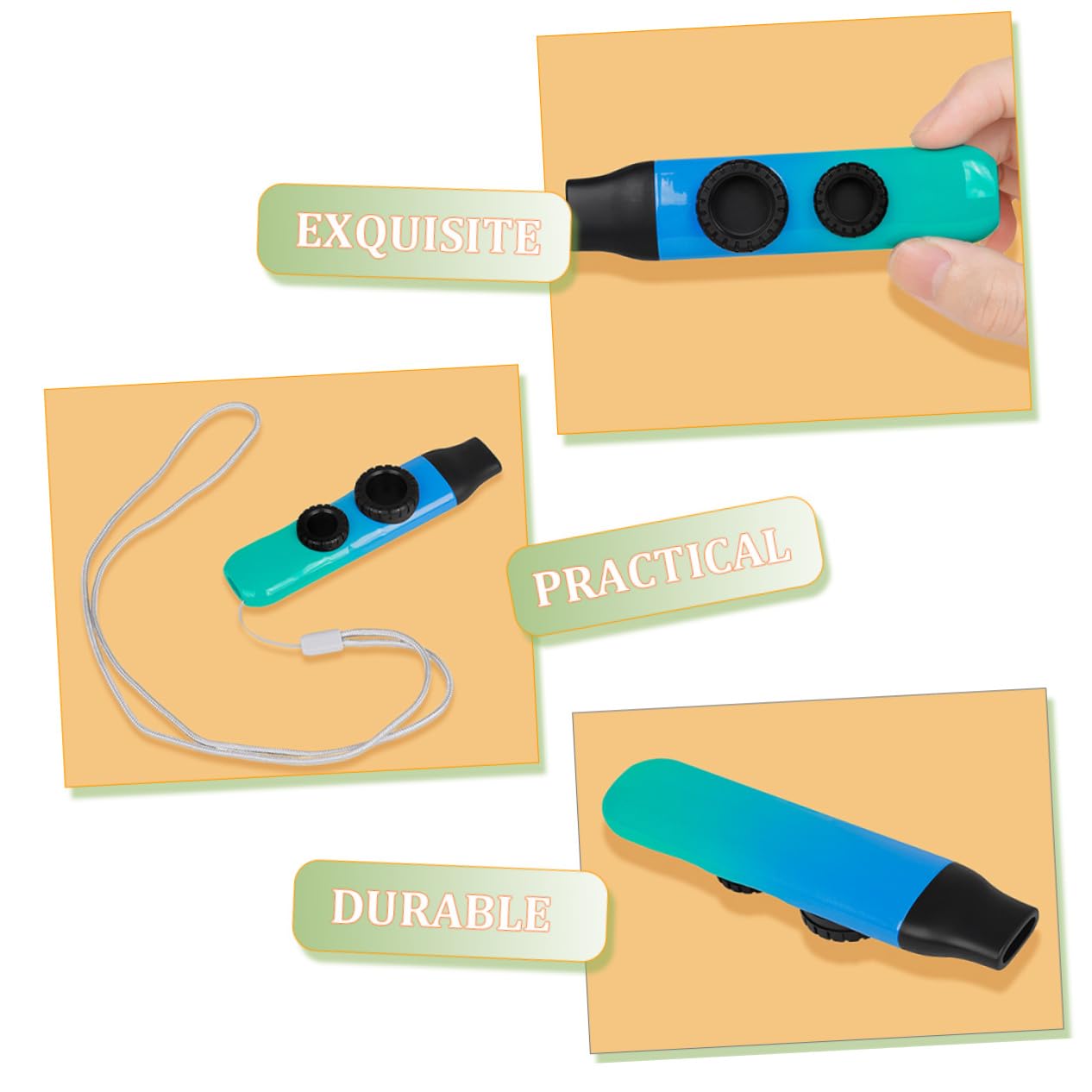 ifundom 4sets Kazoo Musicale Professionale Per Principianti Strumento Facile Da Suonare Per Chitarra e Ukulele Realizzato Materiale Sicuro e Durevole Sfumato Per Esibizioni Musicali e