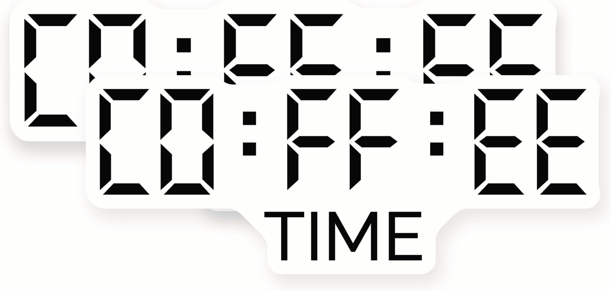 Time Magnets - Digital Clock - Display Art - 2 Pack - 5" Wide Design - Sticks to Fridges, Lockers, Toolboxes & More - Made in USA - AQM0615
