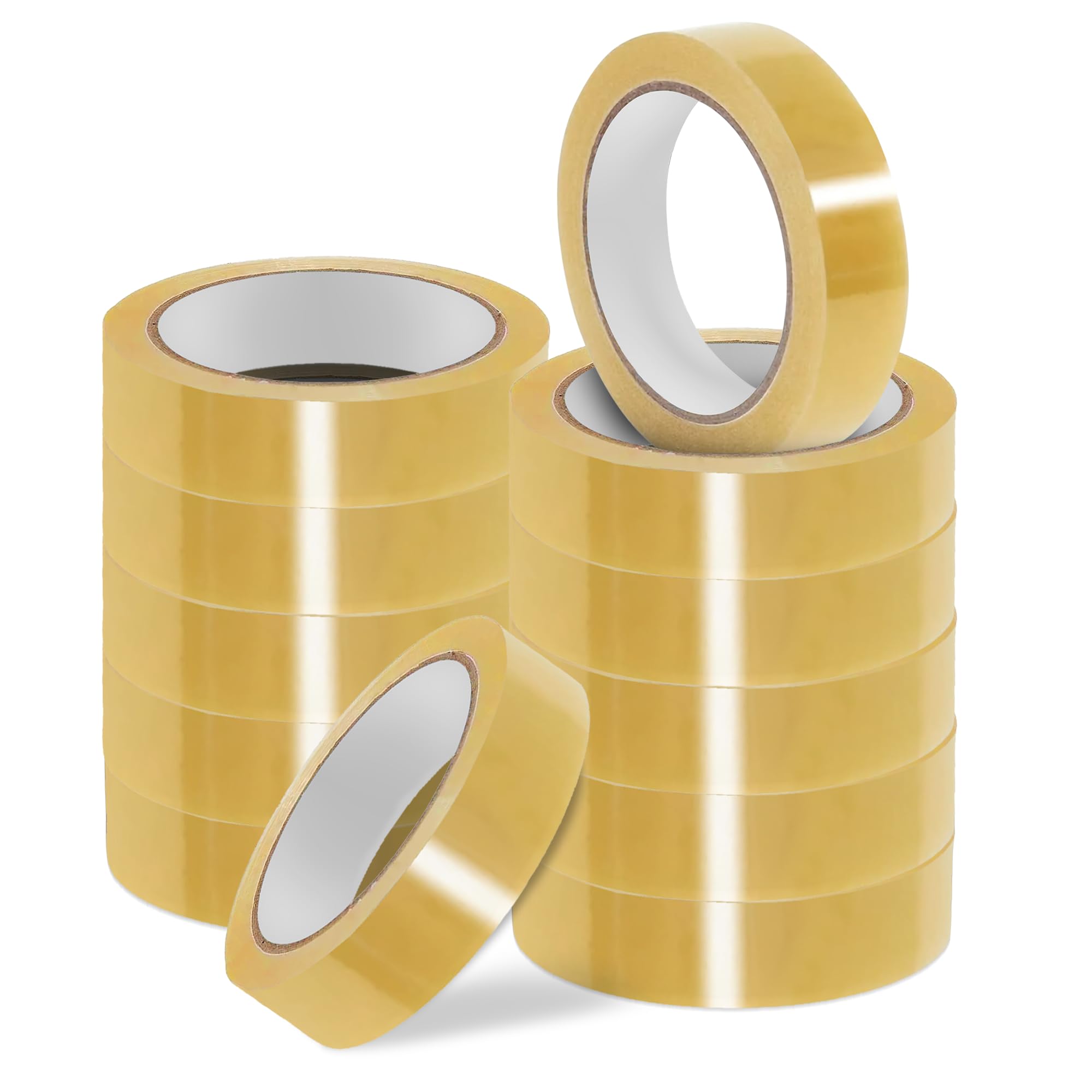 G4GADGET Clear Cello Tape – 24mm Wide, 45 Micron Thick, Strong Transparent Adhesive Tape for Packing, Wrapping & Office Use (36)