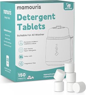 Detergent Washing Tablets 150PCS: for Baby Brezza, GROWNSY, Momcozy Bottle Washer Pro, Effective Cleaning with Safe Highly Concentrated Formula