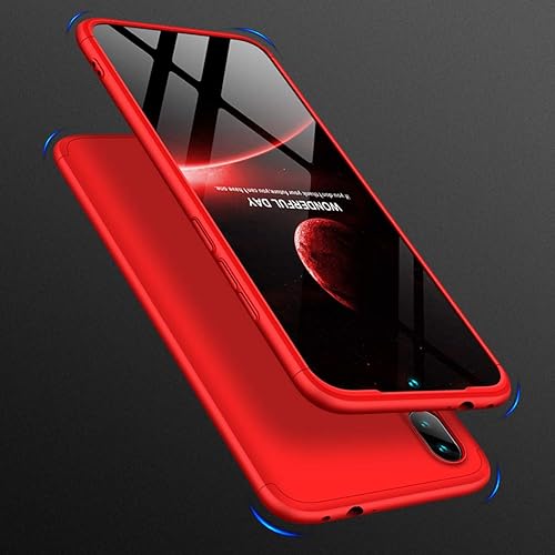 Miniatura 4 de Para Xiaomi Redmi Note 7 Caso, parachoques y antiarañazos Funda rígida Bolsa de cubierta completa de 360 grados para Xiaomi Redmi Note 7 (rojo)