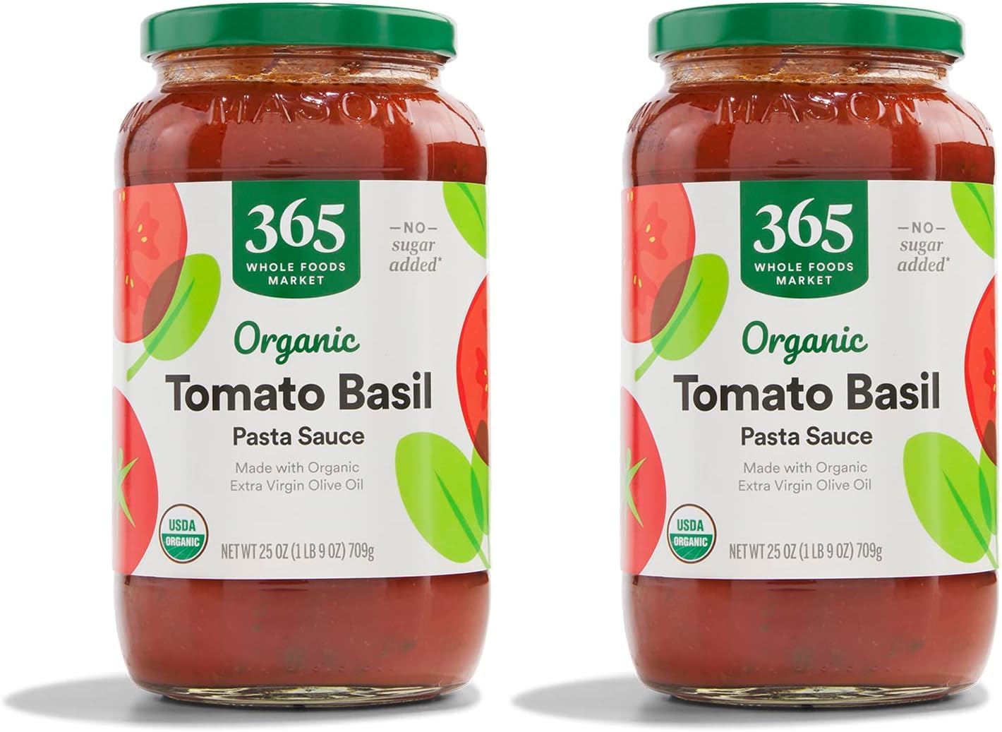 Organic Tomato Basil Pasta Sauce, 25 Ounce (Pack of 2)