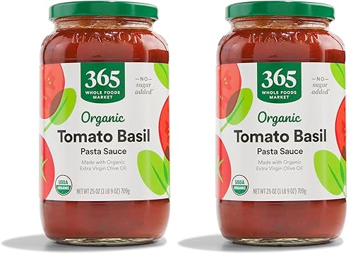 Miniatura 9 de 365 by Whole Foods Market, Salsa orgánica de pasta de tomate y albahaca, 25 onzas