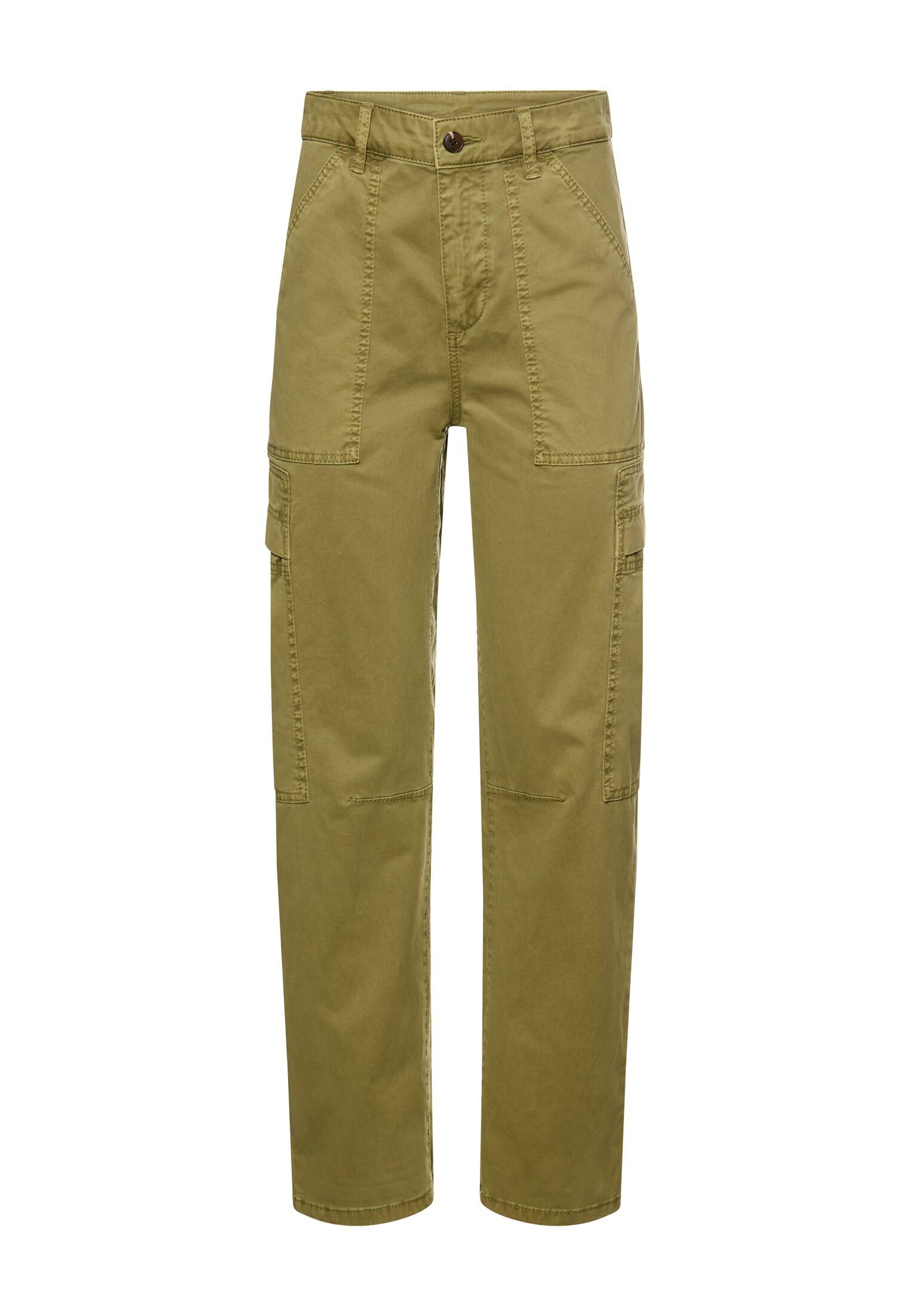 camel active Damen Cargo Hose aus Baumwollmix