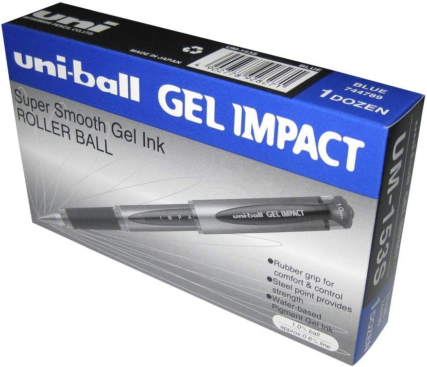 Uniball Gel Impact Gel Pen Blue Pack Of 12 Buy Online at Best Price in