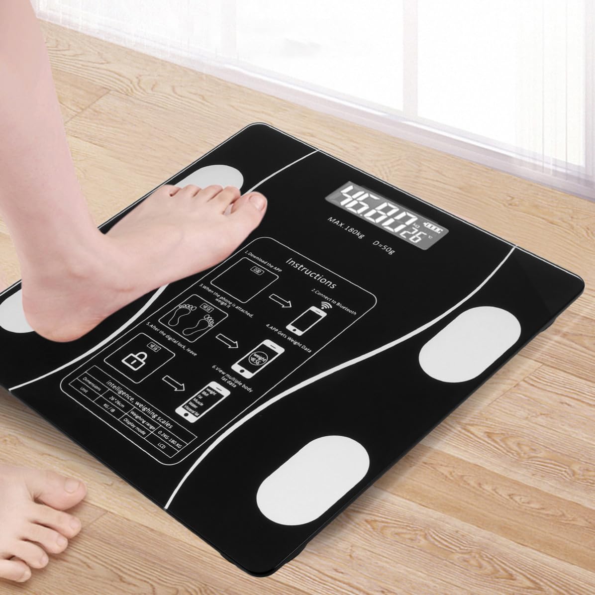 Balance 1 USB Corporelle de Intelligente Rechargeable Graisse 0, à 180kg
