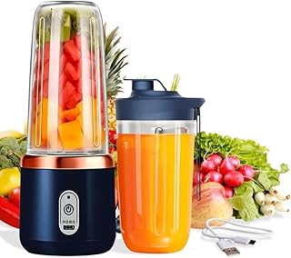 Portable USB Rechargeable Blender, Personal Size Smoothie Maker with Safety Lock, Lavender Color