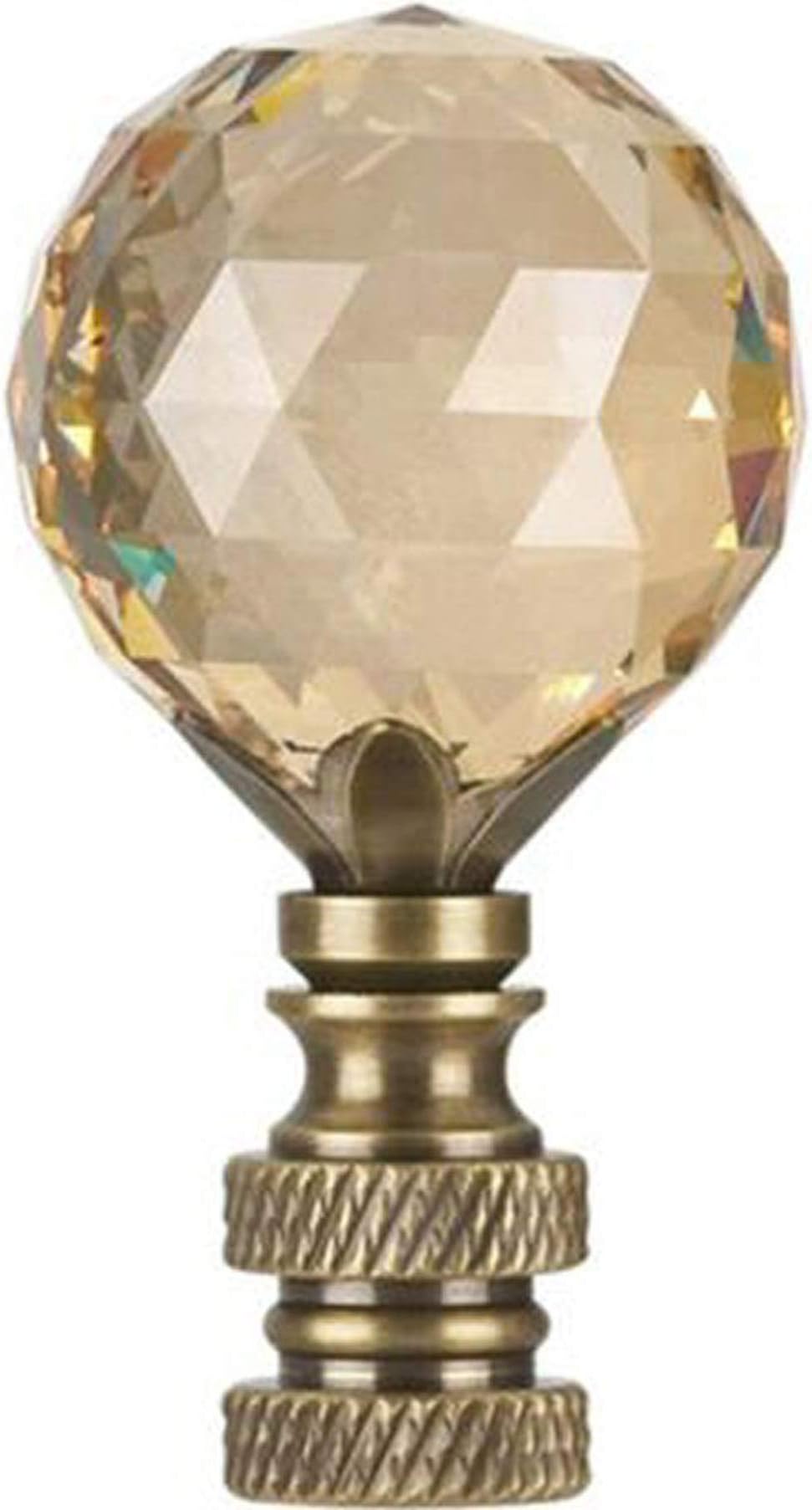 Swarovski Champagne Crystal Ball Lamp Shade Finial