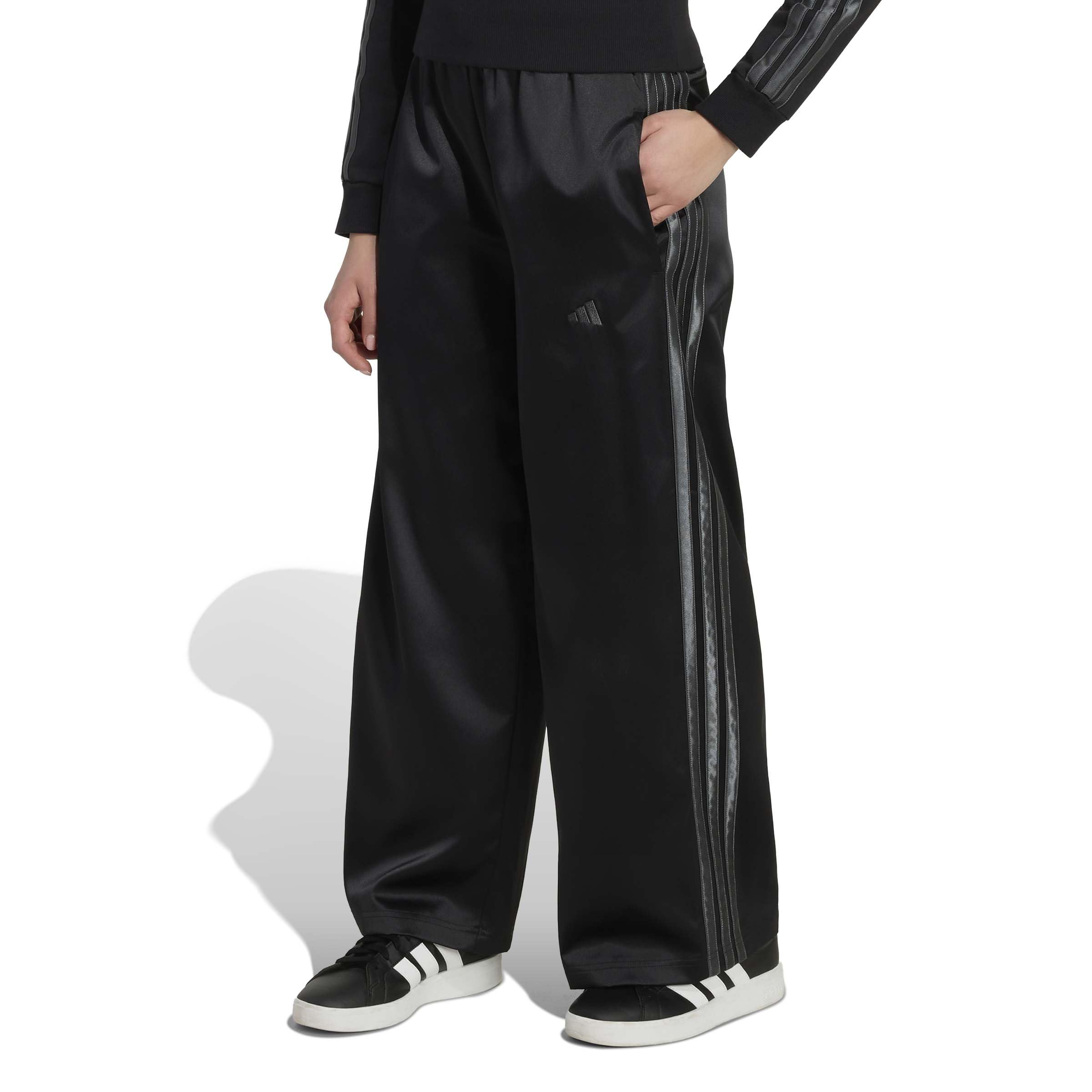 adidas Unisex Kids SATINHOSE, WEITES Bein