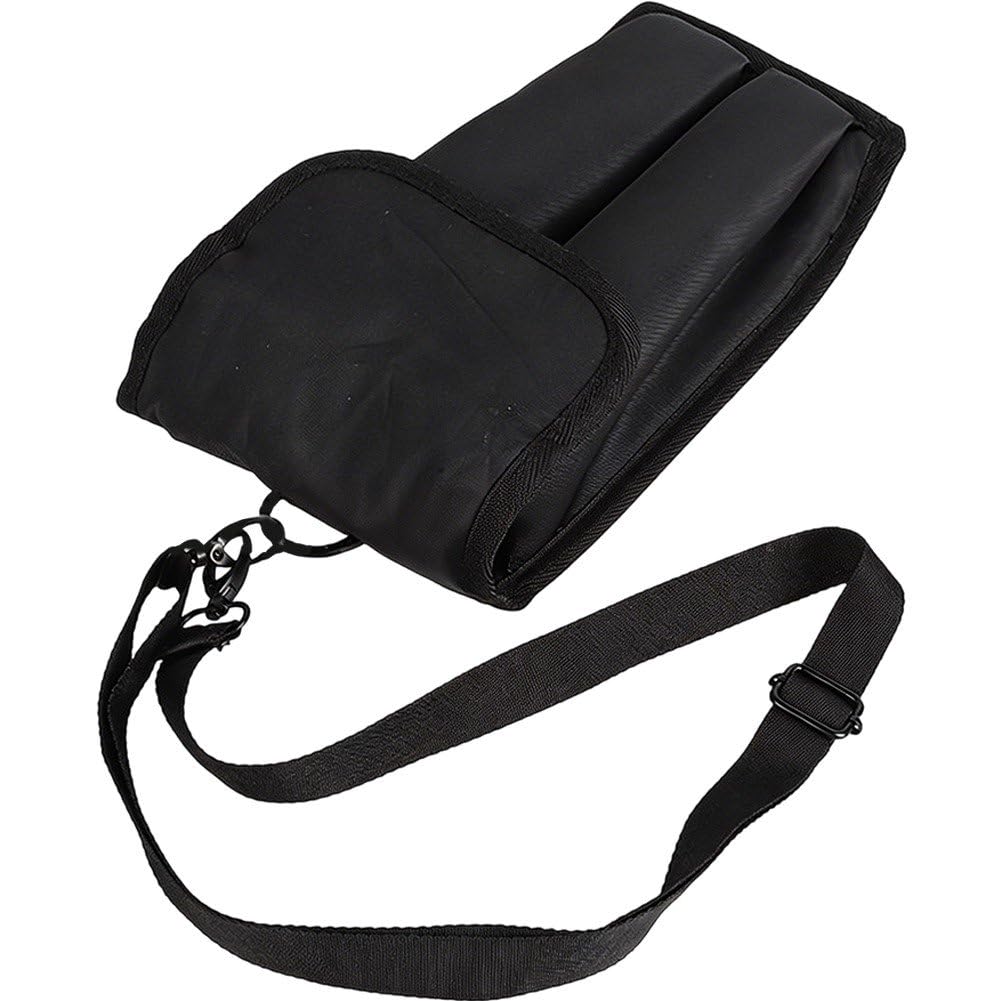 Danlai 2 Slots Microphone Bag, Shoulder Strap Case for Dual Wireless Mic Storage and Long Term Dust Protection