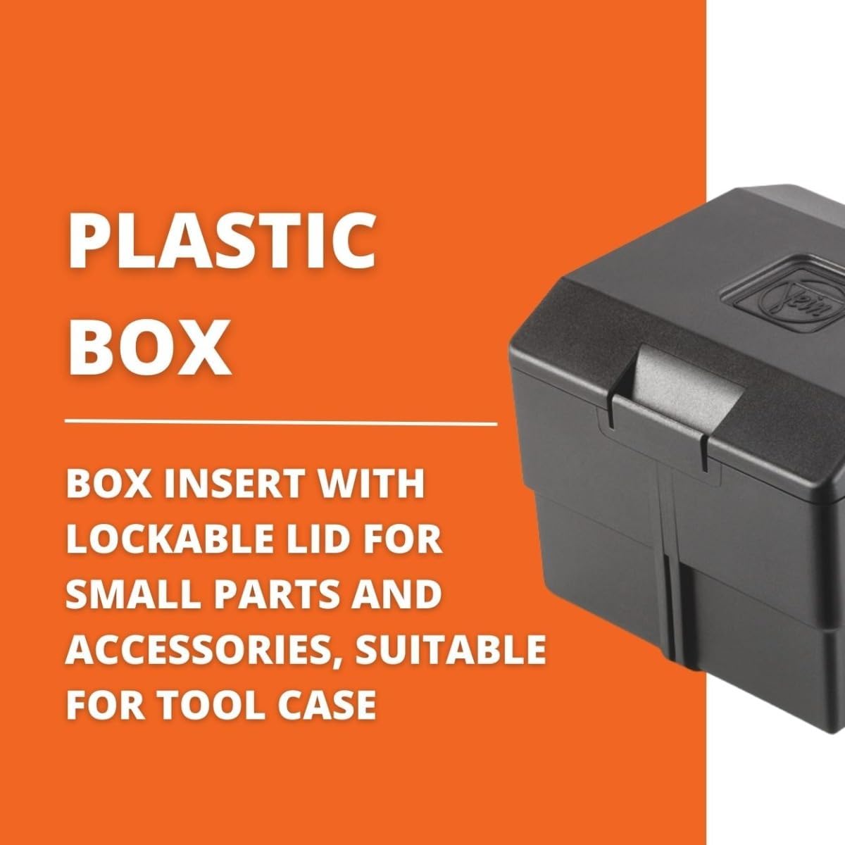 Fein Plastic Box Insert with Lockable Lid - Secure Storage for Small Parts and Accessories, Durable Construction for Professional Use, Fits Tool Box 33901118010-33901119000