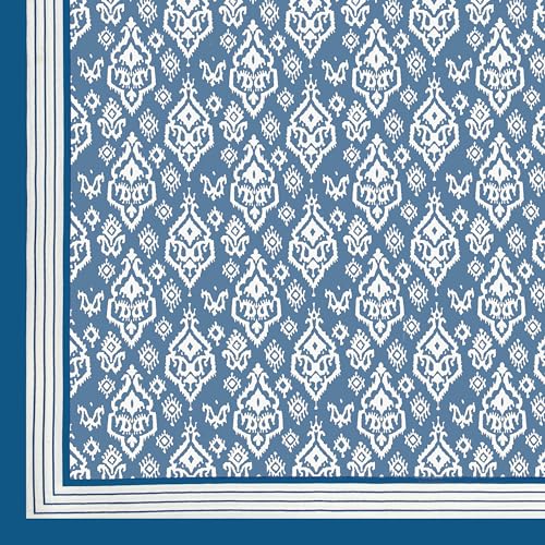 Image of BLOCKS OF INDIA Hand Block Printed 300 TC Cotton Super King Size Bedsheet(106 x 106) (Multi 17)