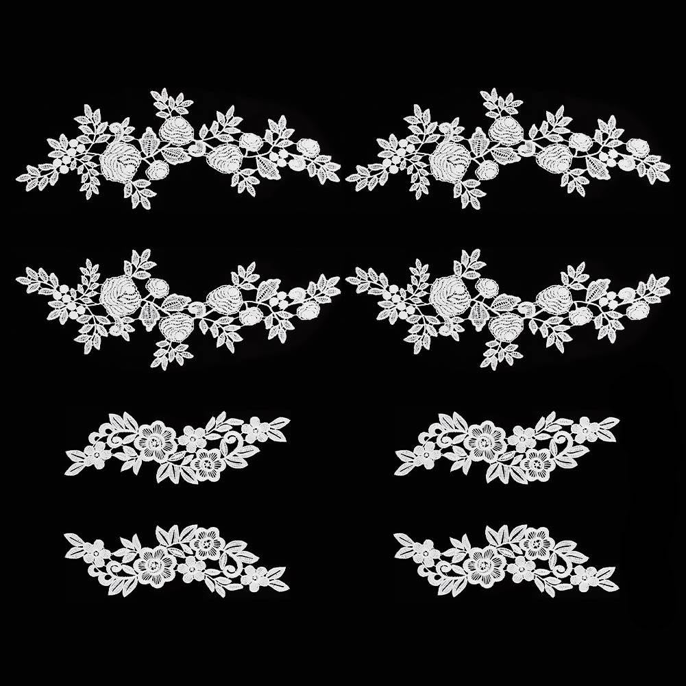 Applique à coudre fleur blanche WEBEEDY pour masquer les accrocs et décorer vos robes