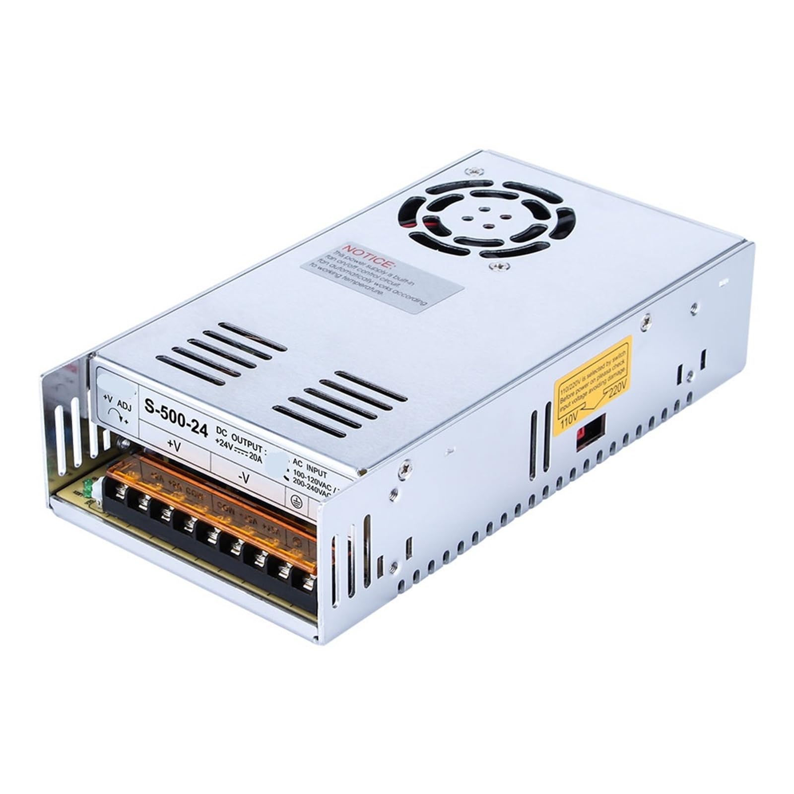 FCARUMIQP S-500-24 Small Size 500W 24V 20.8A Lighting 3 Phase Dc Switching Power Supply 1Pcs