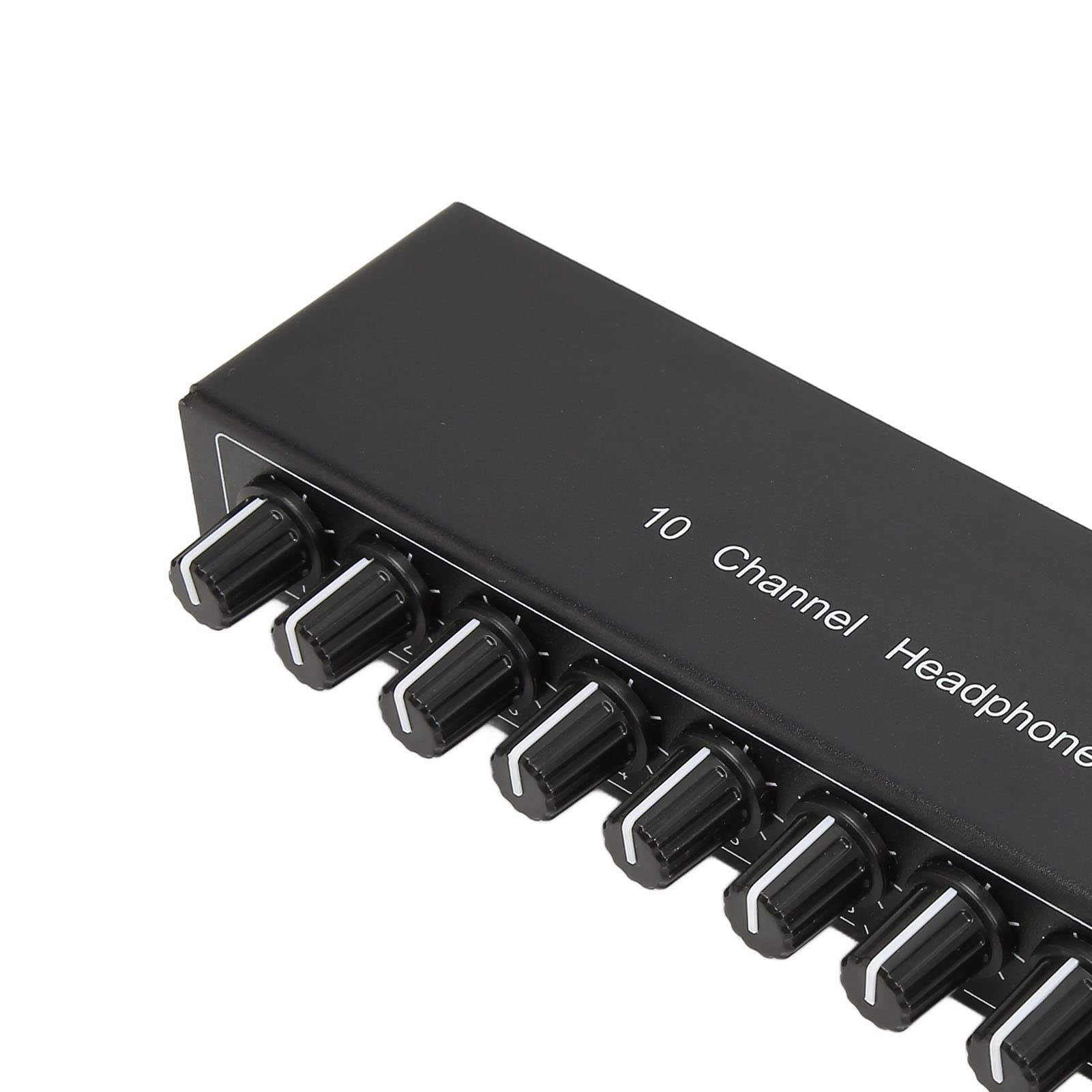 Annadue Amplificatore per Cuffie, Aux Mini Jack TRS, Ingresso da 3,5 Mm Amplificatore 1 in 10 out, Distributore per Cuffie per Studio e Palcoscenico (100-240 V)
