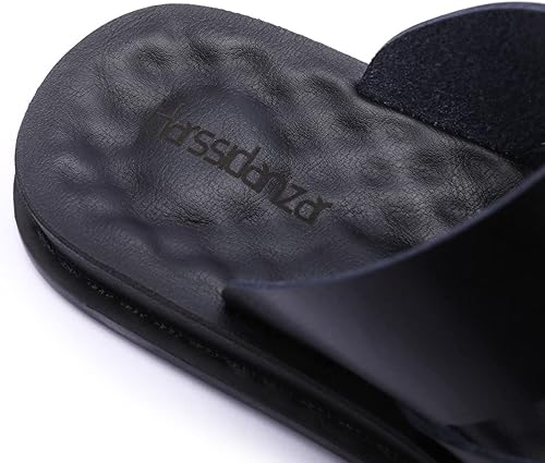 Miniatura 6 de Harssidanzar Sandalias para hombre, de secado rápido, para verano, con correas cruzadas, sandalias deslizantes, anillo para el dedo del pie, estilo