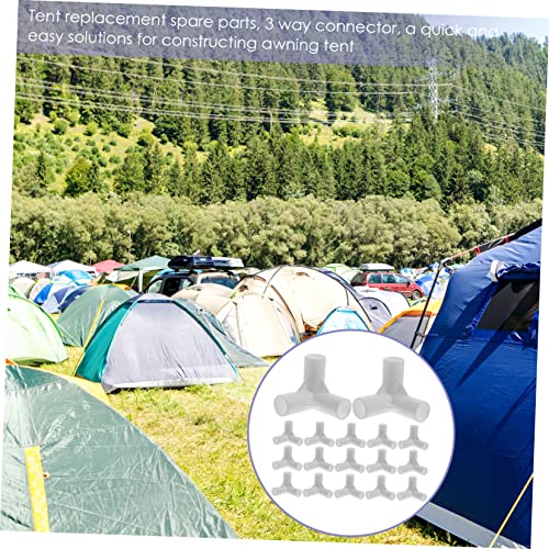 Yardwe 80 Peças Junta De Barraca Conector De Barraca De 3 Vias Acessórios Para Tubos Para Peças De R