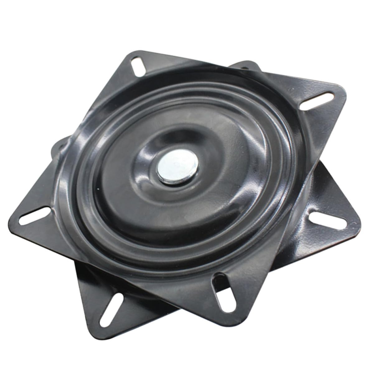 Plaque Pivotante 360° en Acier Noir Robuste pour Tabouret de Bar et Support de Siège d'Assemblage