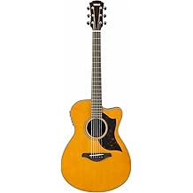 Yamaha 6 String Series AC1M Small Body Acoustic-Electric Guitar-Mahogany, Vintage Natural, Concert Cutaway VN