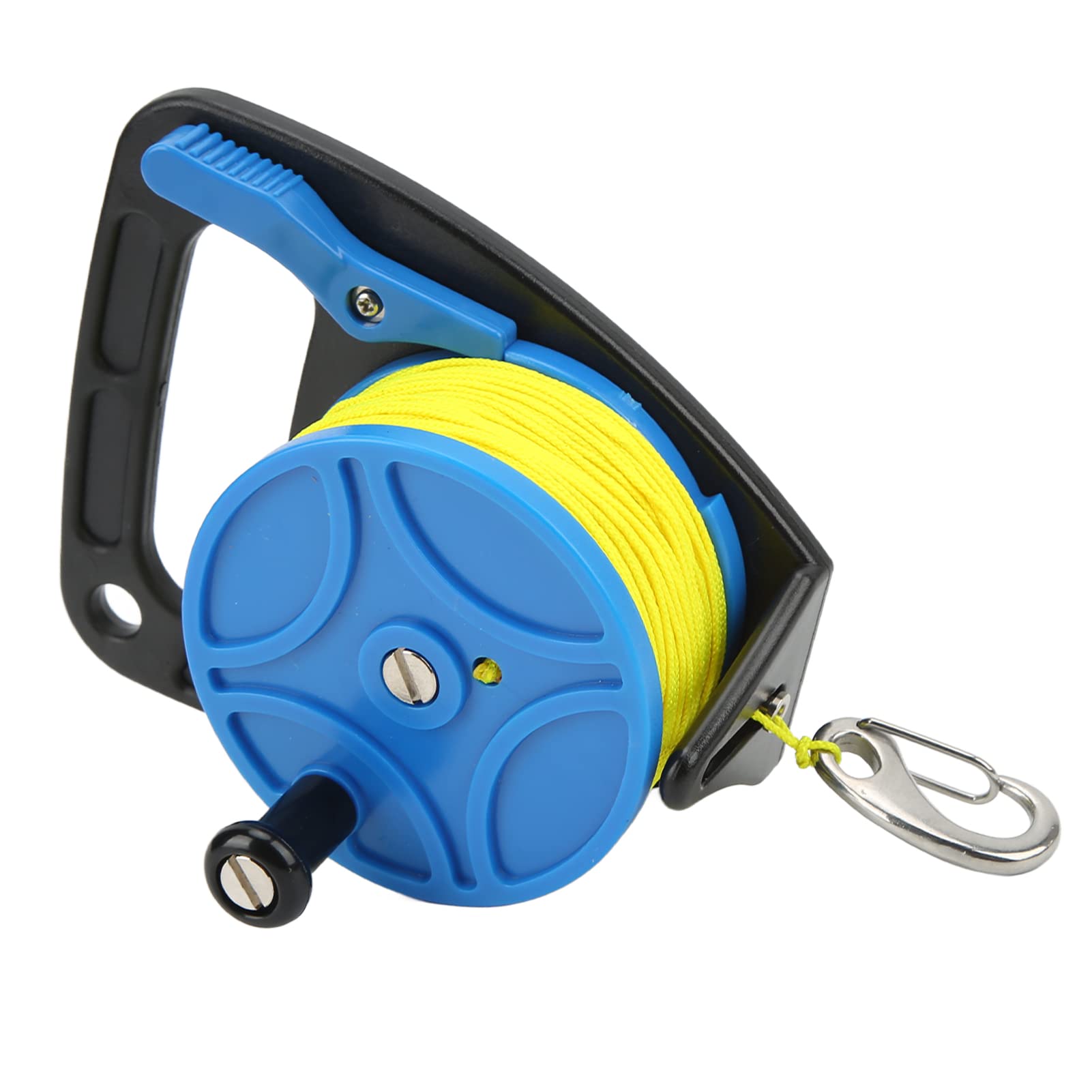 Jiawu Mulinello da Immersione con Filo in Nylon da Clip in Acciaio Inossidabile – Mulinello da Dito con Bobina di Ancoraggio Multiuso per Immersioni in Grotta, Snorkeling e Sport Acquatici