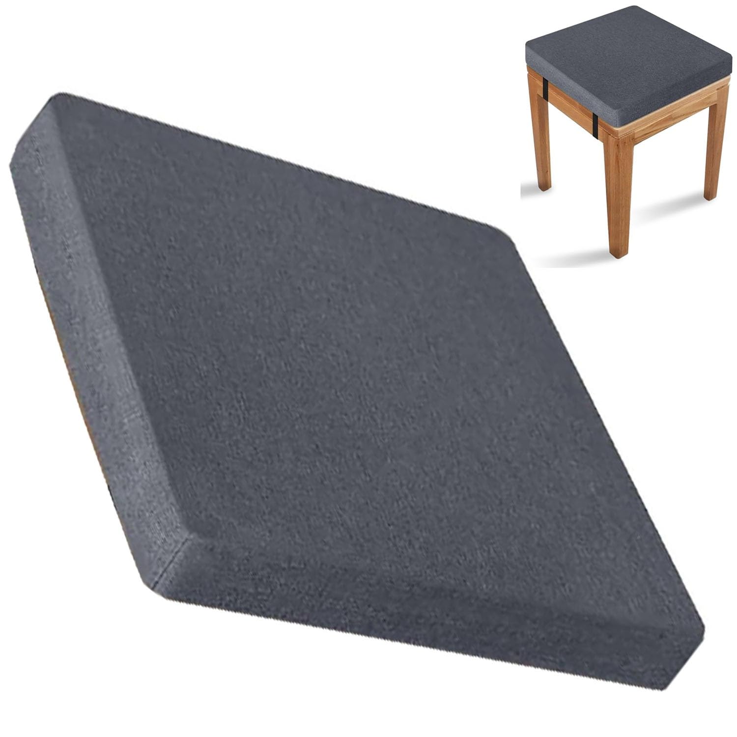 Cojines de 50x50x8 cm antideslizantes lavables para sillas de oficina y comedor