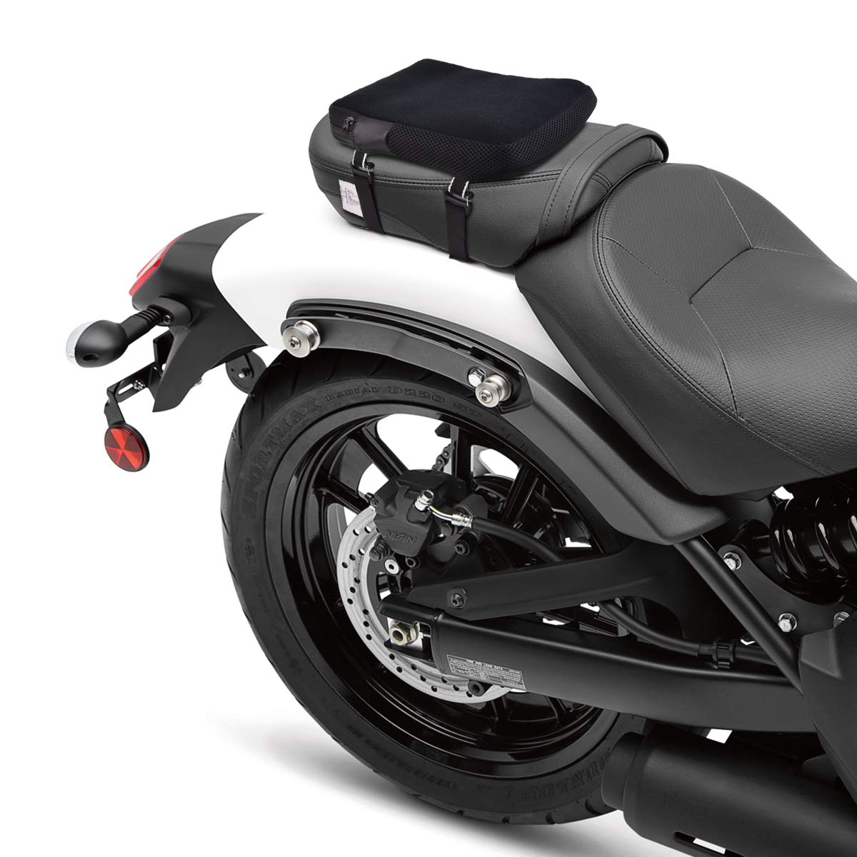 Cuscino Sella Confort Per Moto Aria Tampone Passeggeri Posteriore Indietro Rider, Cuscino del passeggero 11,5 "x 9"