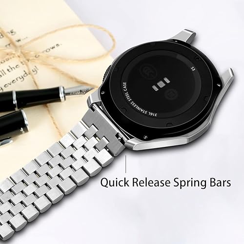 Miniatura 5 de Correa de reloj compatible con Samsung Galaxy Watch de 1.811 in 3D de liberación rápida atornillada de 0.866 in para Gear S3 Frontier Gear S3