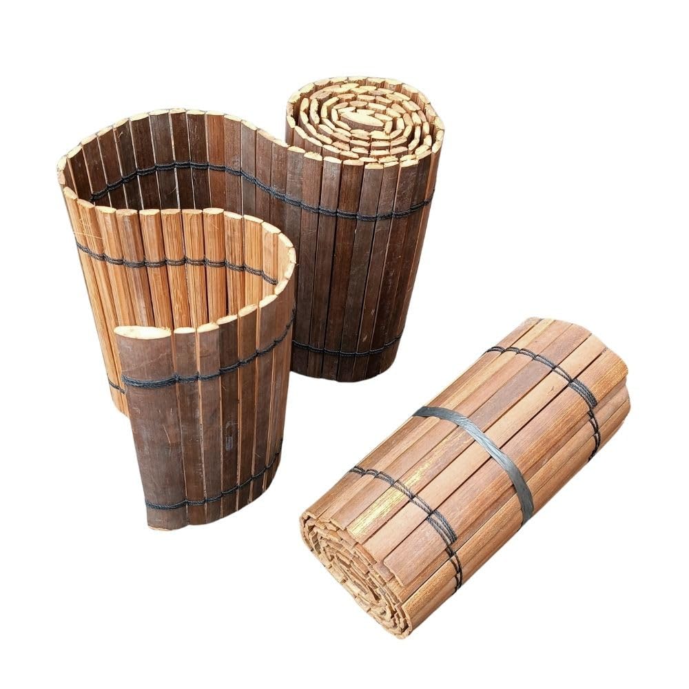 Bambusmatte | Wulung | 40cm x 200cm x 0,5cm | für Pflanzkübelverkleidung | Bambusabdeckung | wetterfeste Bambusmatte für Blumentöpfe