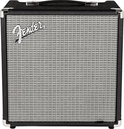 Fender Rumble 25, Amplificador de bajo, 25 W, Adecuado para bajo eléctrico, Negro/Plateado