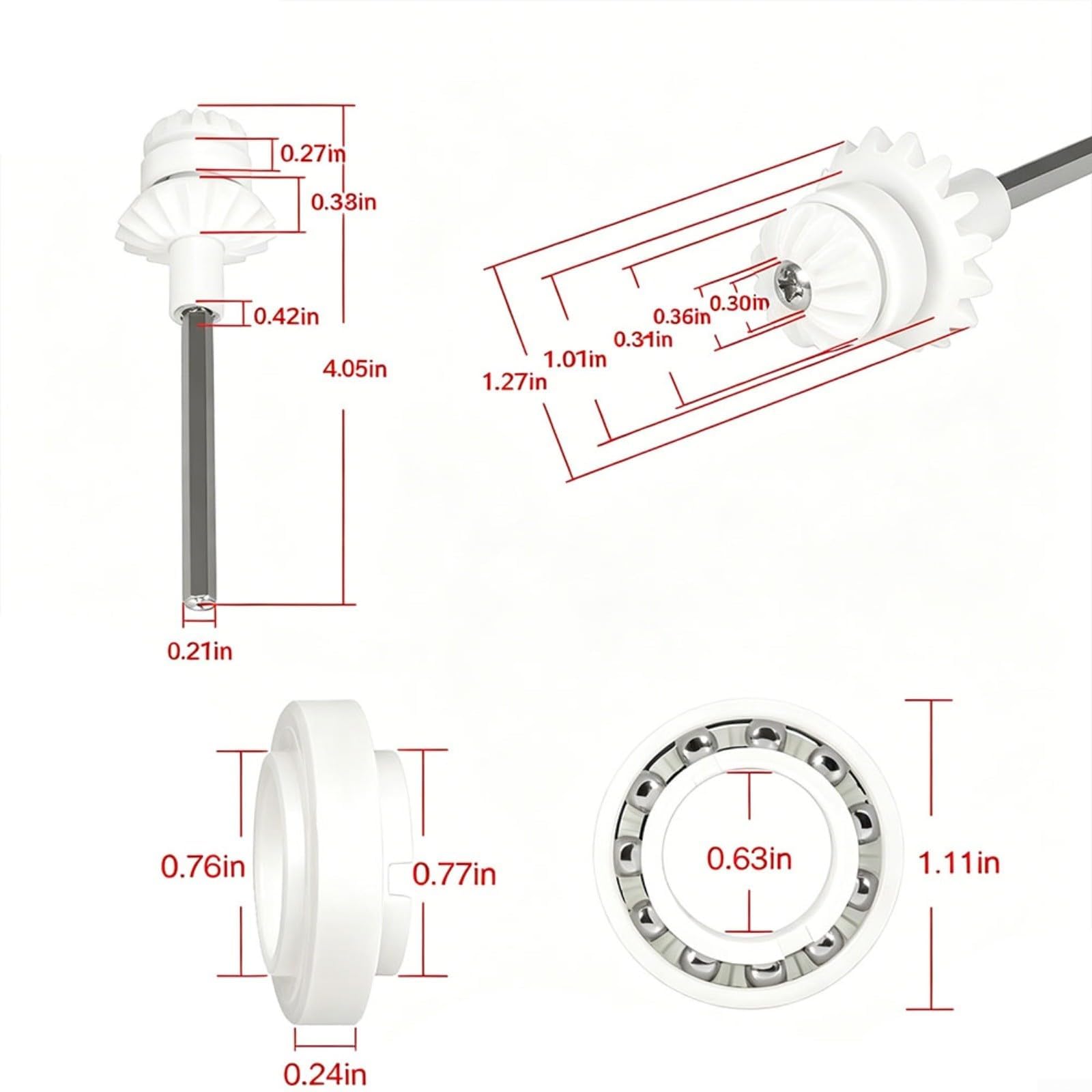 Poolreiniger Tune Up Kit, R0796200 Wartungsset mit Antriebswellen, Lager, Bürste für Zodiac für Baracuda MX6 MX8 für Elite-Reiniger, 11 Stück