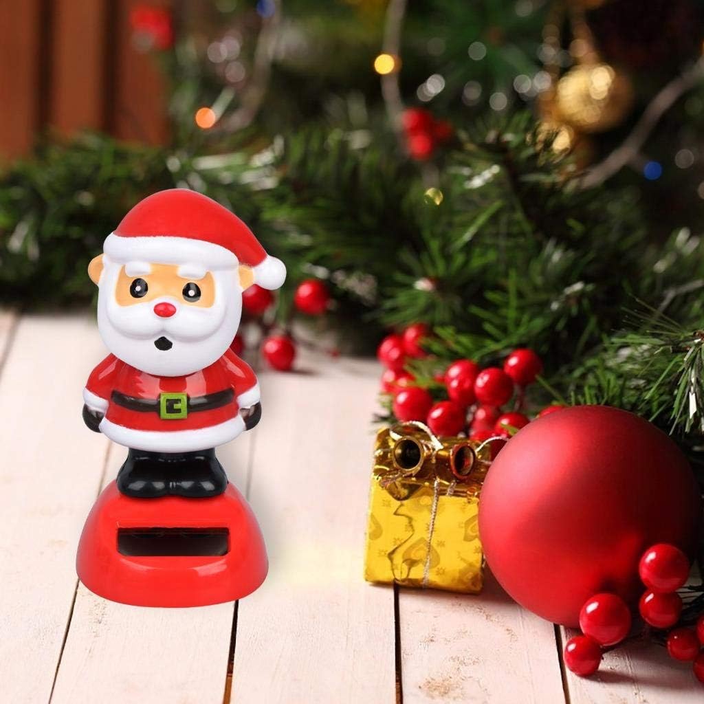 4 Solar Dancing Snowman Toy Solar Powered Dancing Santa Claus in Colorful Pots Swinging Santa Flip Flap Animated Bobblehead Dancer Window Sun Catcher Car Dashboard Decor Portable Suncatchers image 3